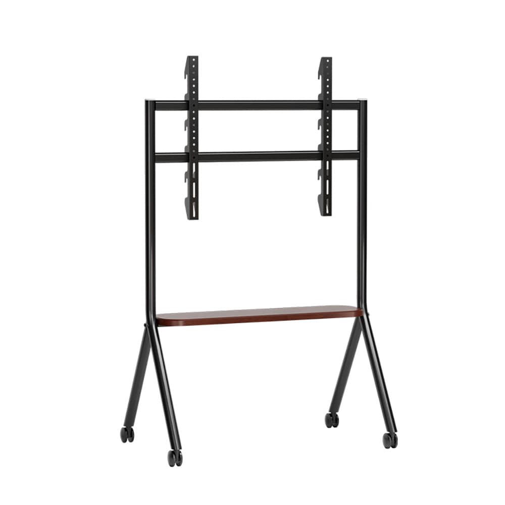 Gulvstativ med hjul og hylle for TV 32-75" opp til 120 kg