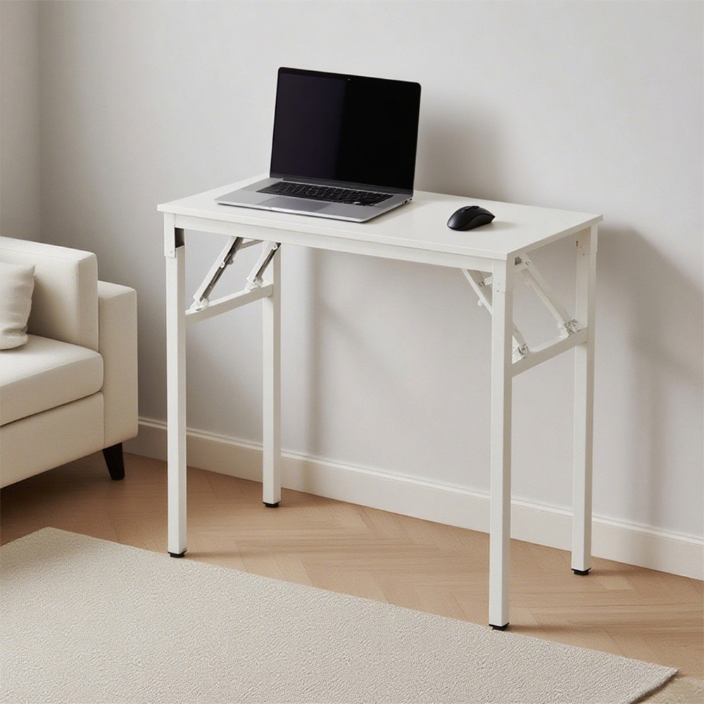 Sammenleggbart skrivebord 80x40x75cm - Hvit