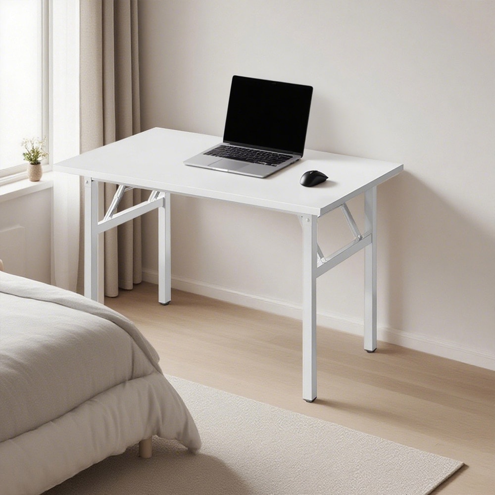 Sammenleggbart skrivebord 100x60x75cm - Hvit