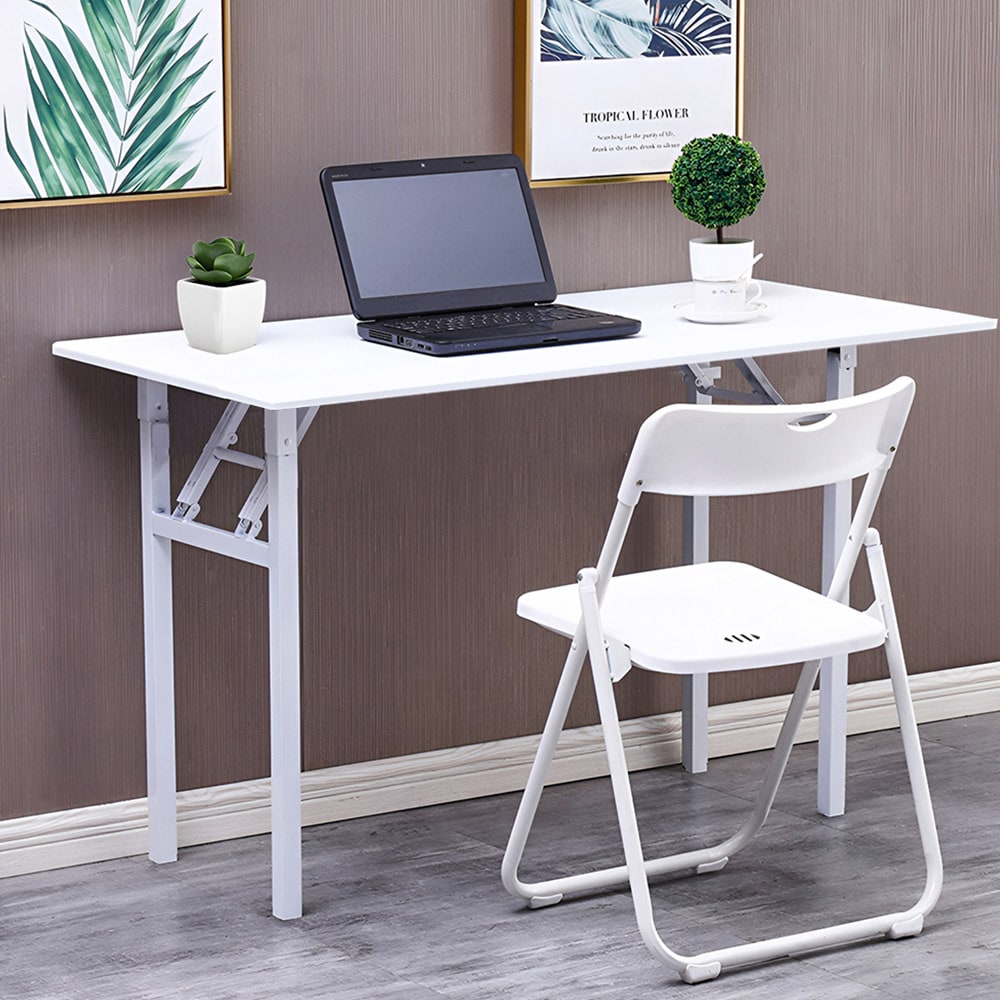Sammenleggbart skrivebord 120x60x75cm - Hvit