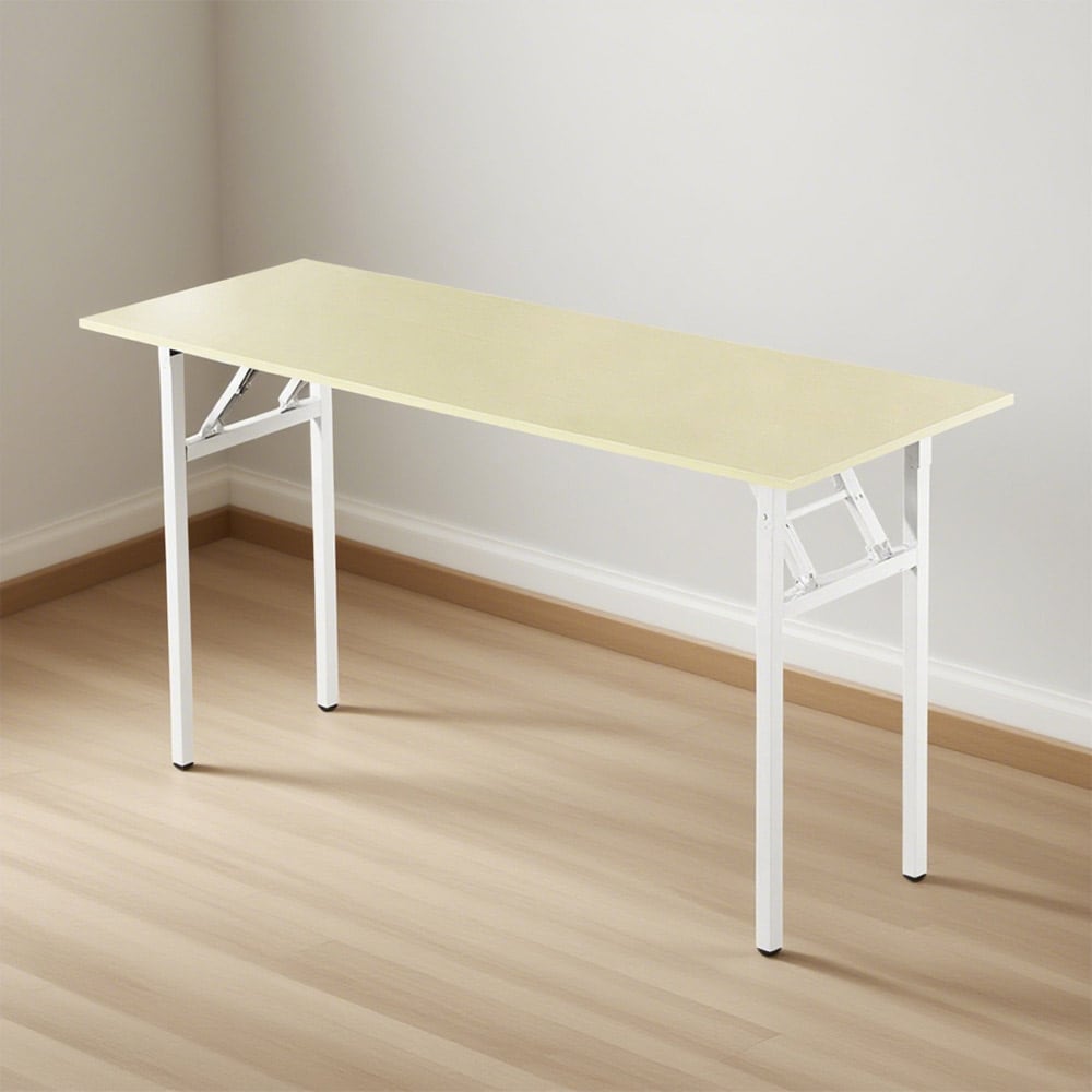 Sammenleggbart skrivebord 140x60x75cm - Hvit eik