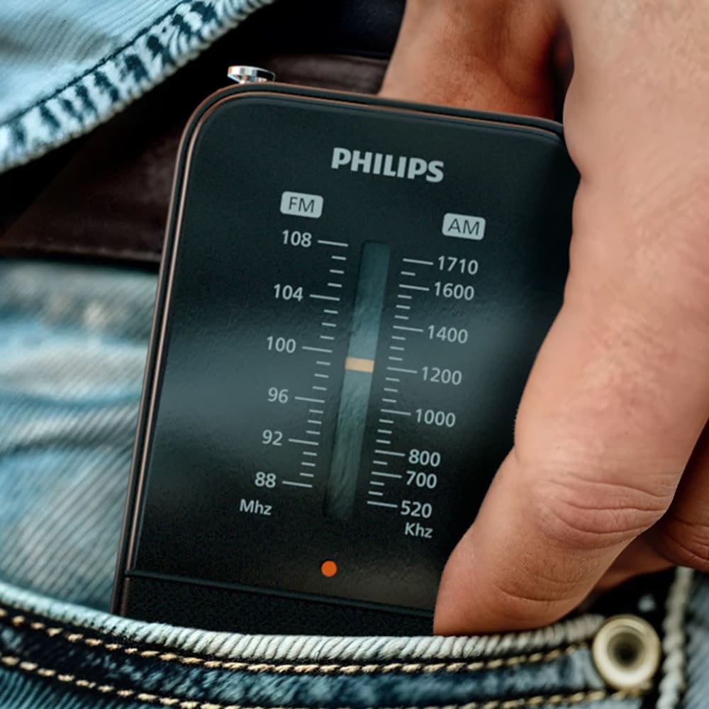 Philips Bærbar FM/AM-radio TAR1509/00 med analog tuner