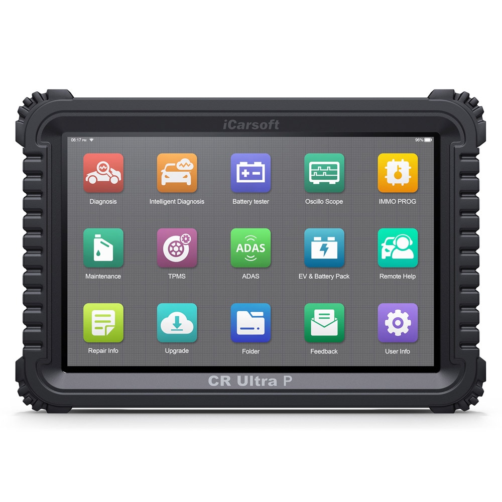 iCarsoft CR Ultra P Performance med J2534-støtte og 10,1" HD-berøringsskjerm