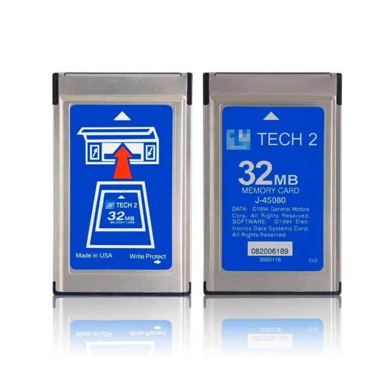 GM Tech2-datakort 32 MB for Saab 1999–2012 – engelsk versjon
