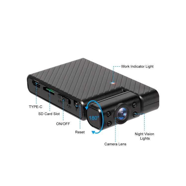 Minikamera med 1080P HD WiFi-videoopptak - Svart