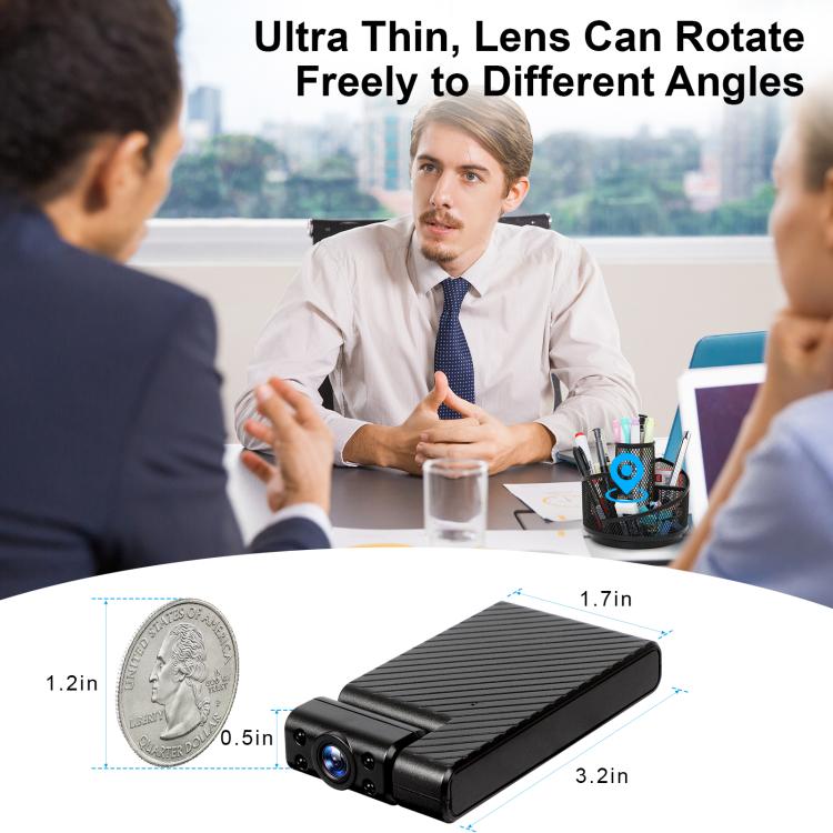 Minikamera med 1080P HD WiFi-videoopptak - Svart
