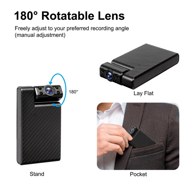 Minikamera med 1080P HD WiFi-videoopptak - Svart