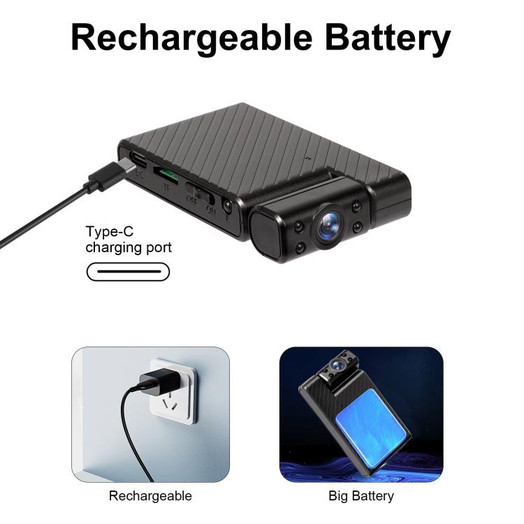 Minikamera med 1080P HD WiFi-videoopptak - Svart