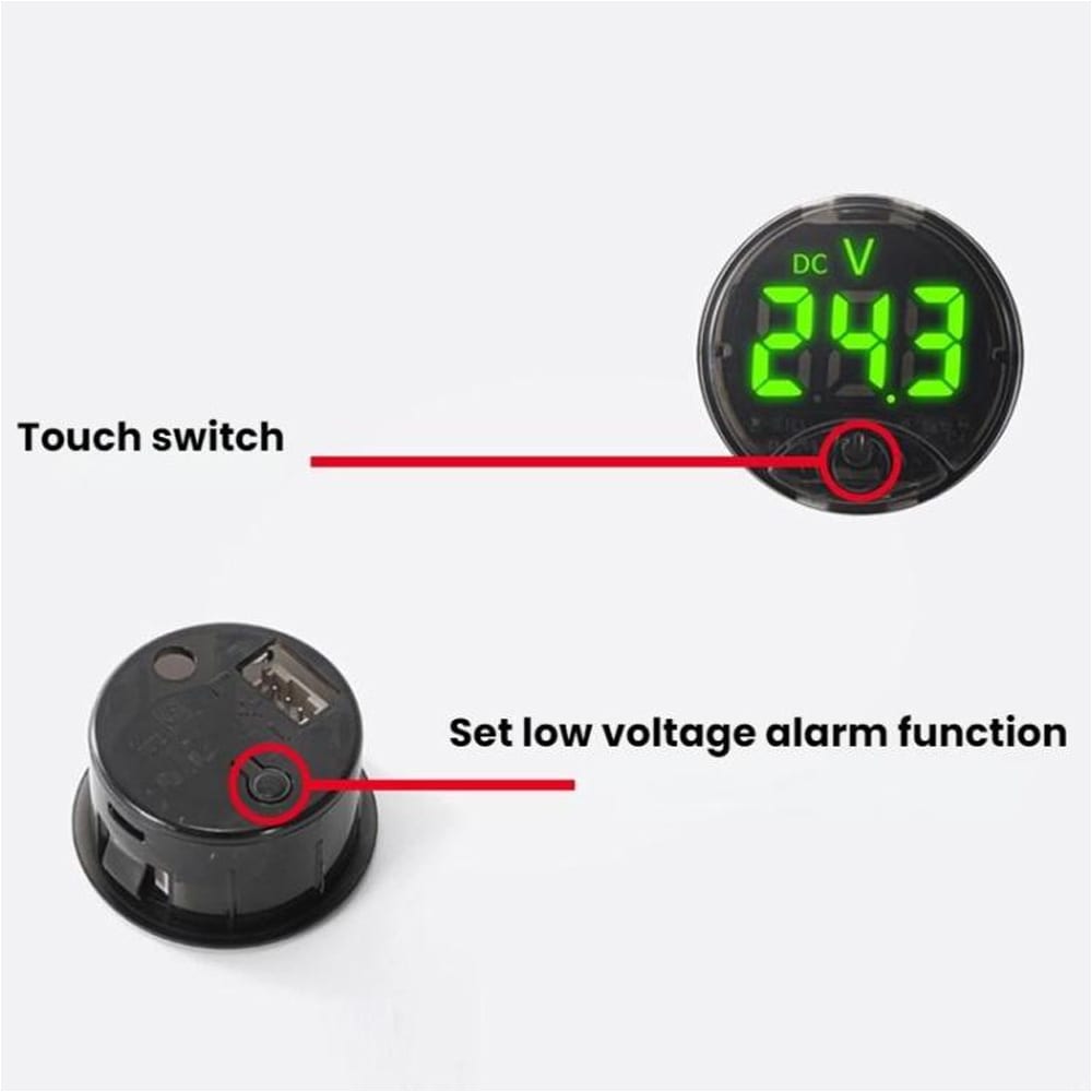 LED-voltmeter digitalt rundt 7–120 V / 50–265 V