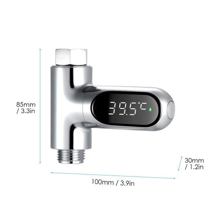 Digitalt dusjtermometer med LED-display