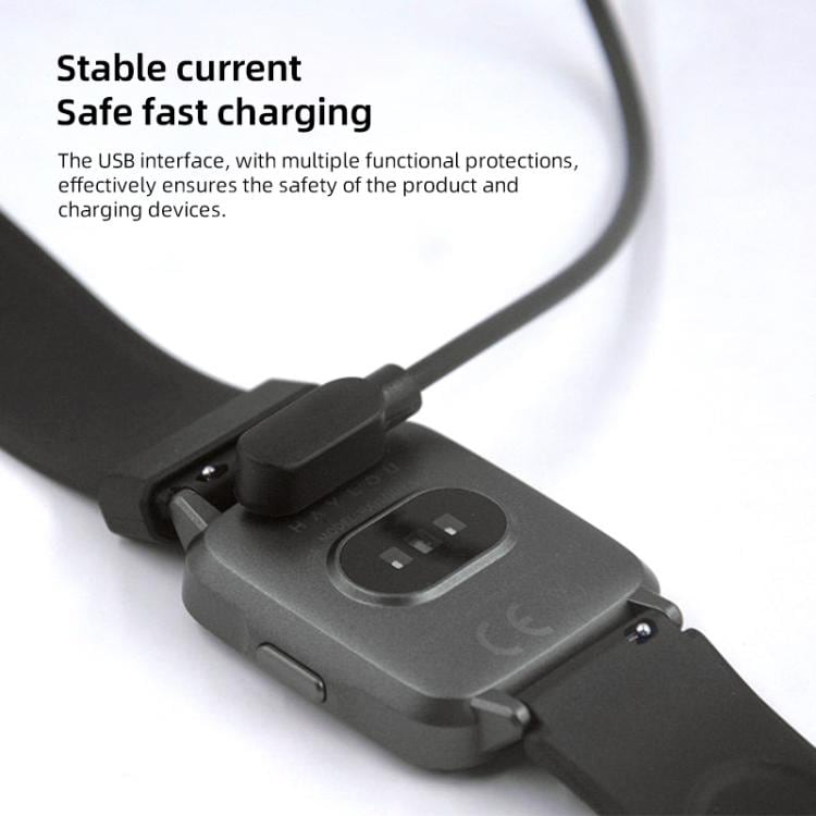 Magnetisk USB-ladekabel til smartklokker 60 cm – Svart