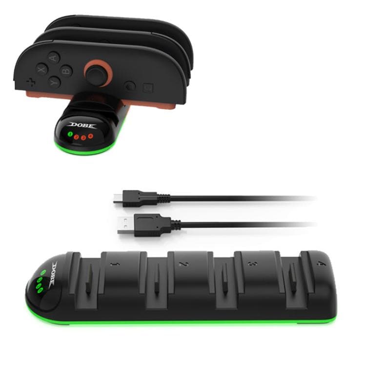Ladestativ for Nintendo Switch 2-kontrollere - Svart