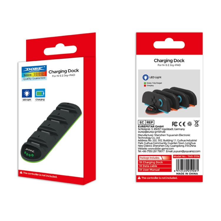 Ladestativ for Nintendo Switch 2-kontrollere - Svart