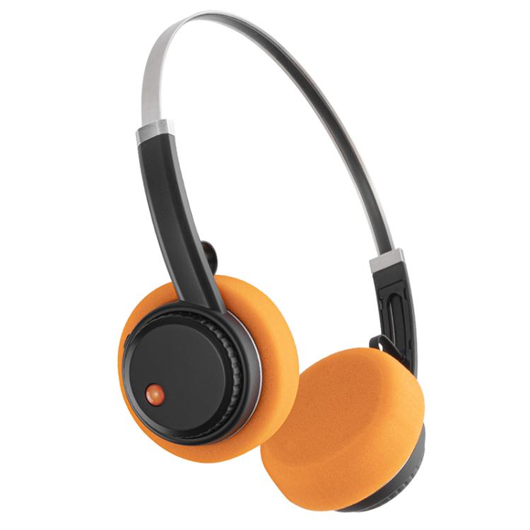 Retro Bluetooth-hodetelefoner - Svart/Orange