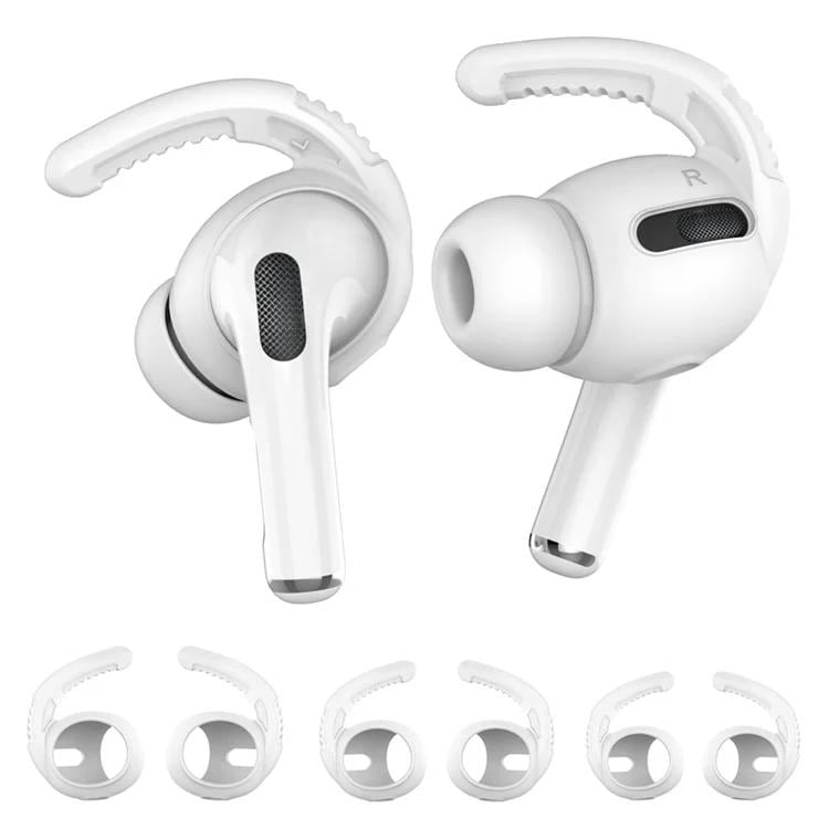 Ørekroker i silikon for AirPods Pro S+M+L - Hvit