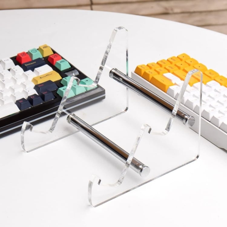 Bordstativ for 2 tastaturer i akryl