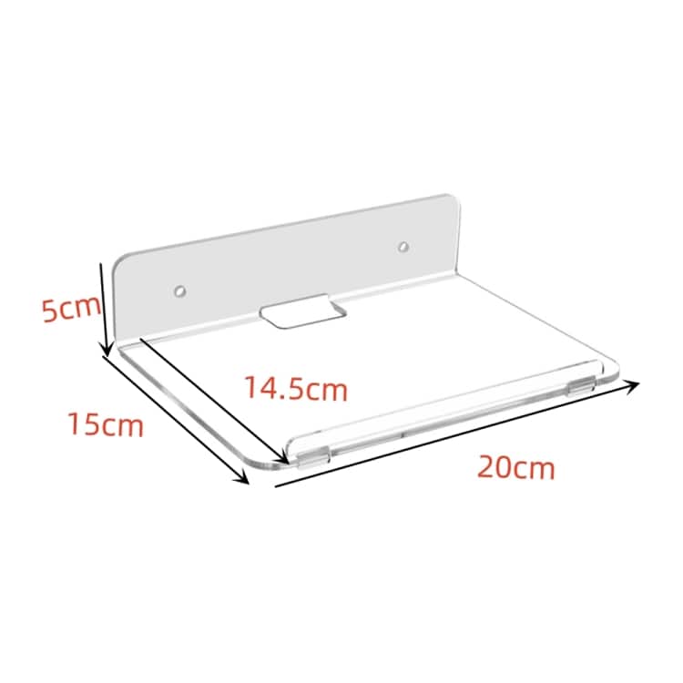 Vegghyller i klar plast 20x15x14,5cm 2-pakning