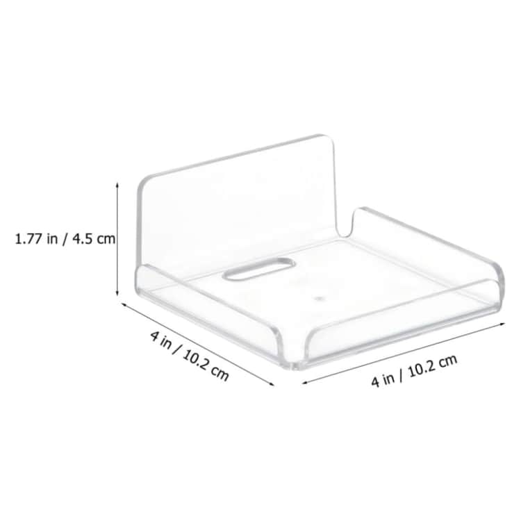 Vegghyller i gjennomsiktig plast 10,2x10,2x4,5 cm, 2-pk
