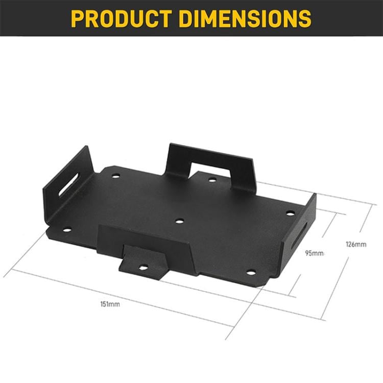 Batteriholder med justerbar stropp - Svart