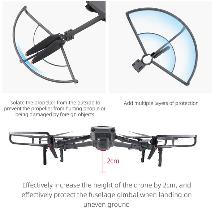 Propellbeskyttelse for DJI Mavic 3 / 3 Pro - Grå