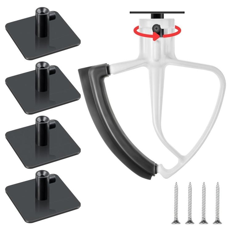 Vegg- og hyllebrakett for KitchenAid tilbehør 4-pk