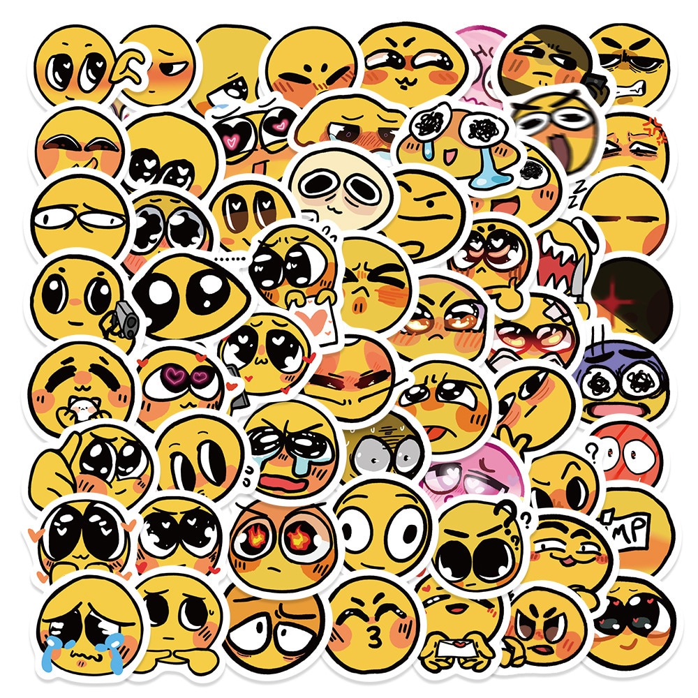 Morsomme emoji-klistremerker 60-pakning