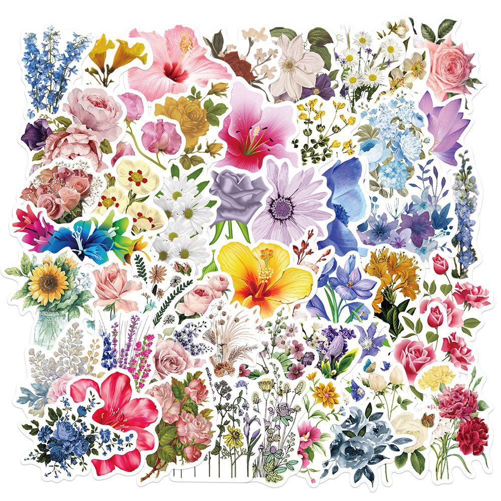 Blomsterklistremerker 50-pakning