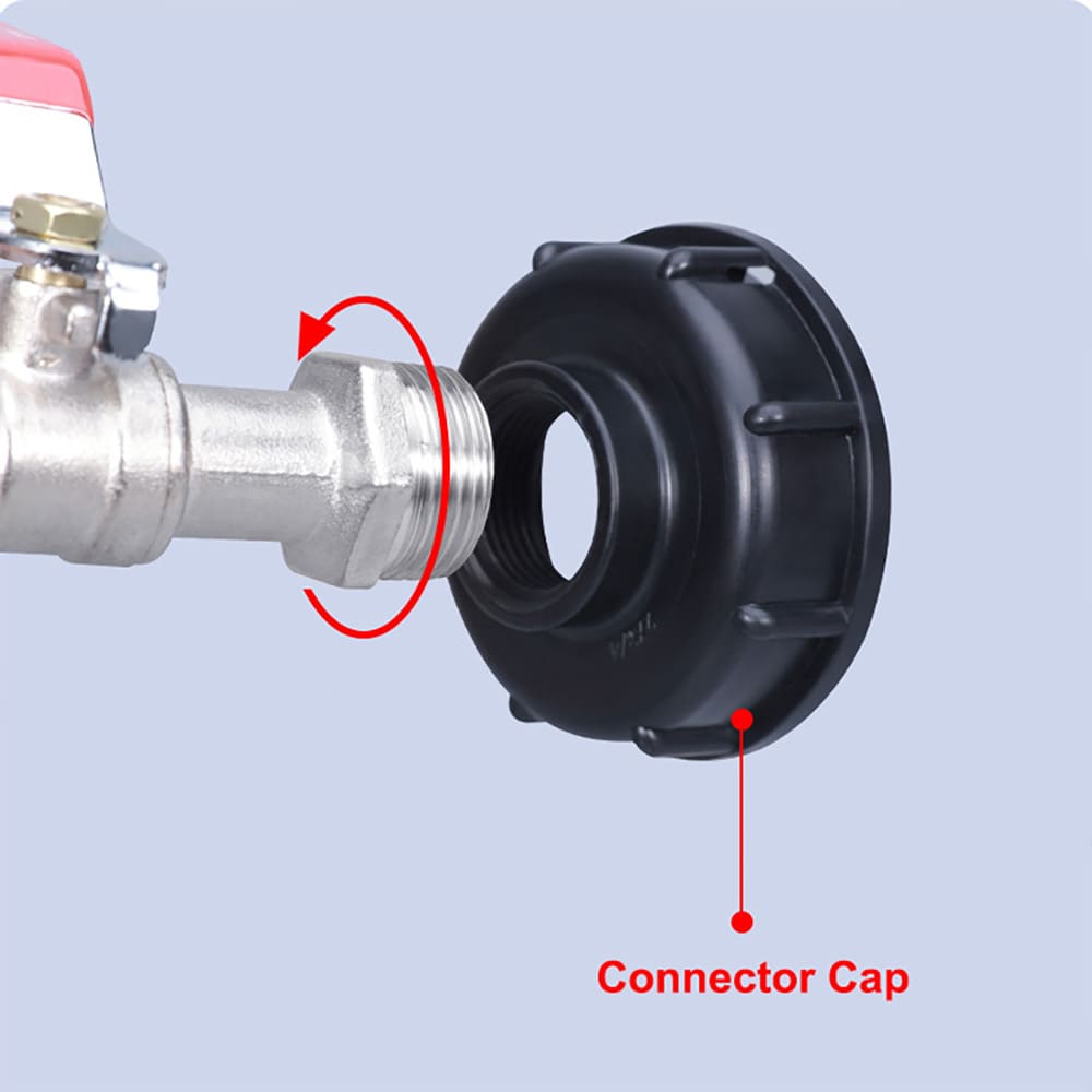 Kran for IBC-tank med 20 mm slangetilkobling