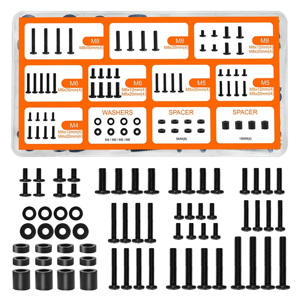 Spesialskruer for veggmontering av TV 68 deler i karbonstål