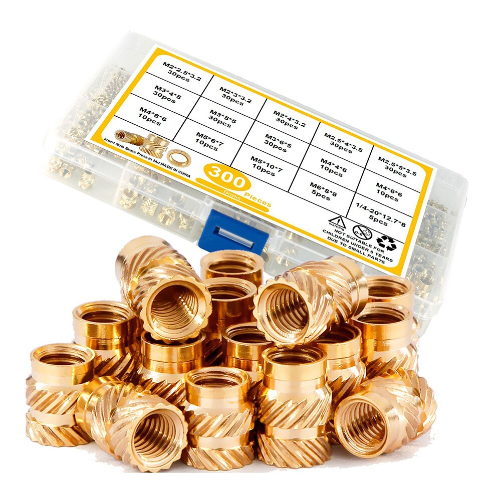 Gjengeinnsats i messing 300 stk