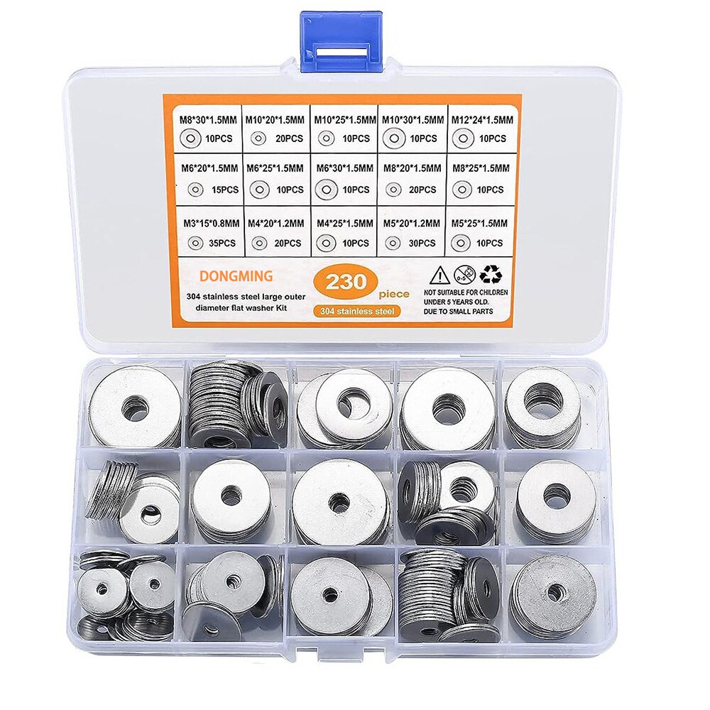 Skuffer i rustfritt stål med stor ytre diameter 230 stk