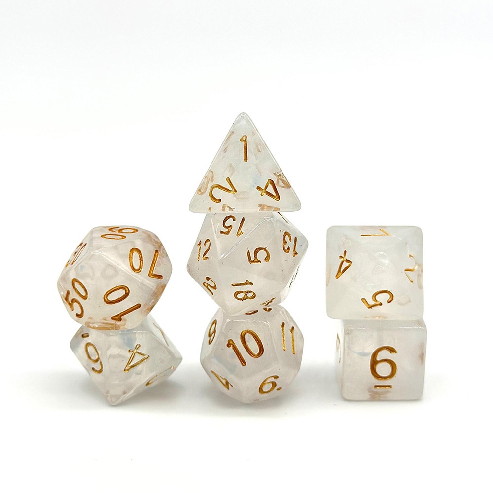 Dungeons & Dragons terninger 7-pakning - hvit