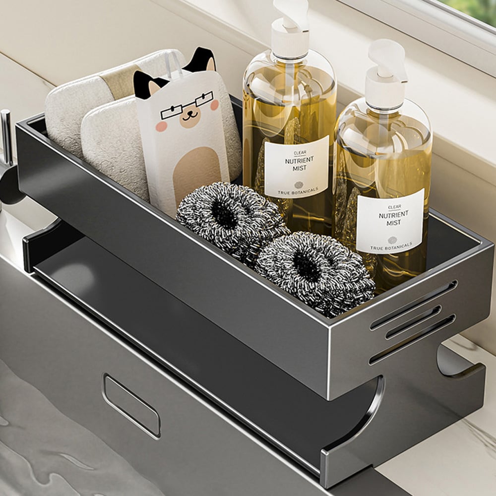 Oppvaskbenkholder for oppvaskklut og oppvaskbørste