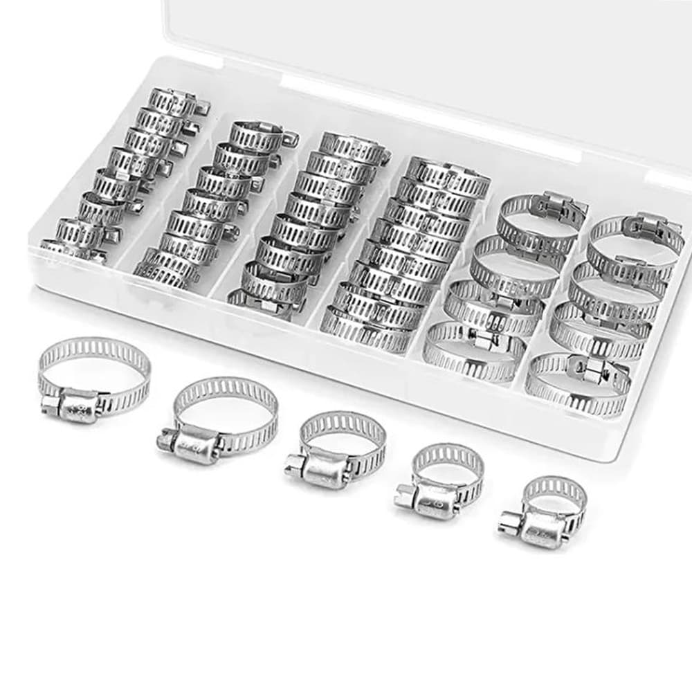 Slangeklemmer i forskjellige størrelser - 40 stk