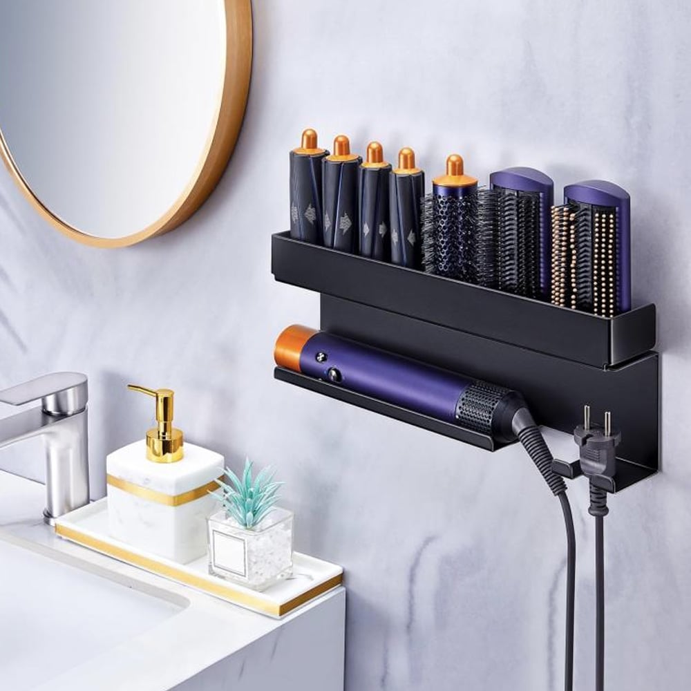 Veggbrakett for tilbehør til Dyson Hårføner - Svart