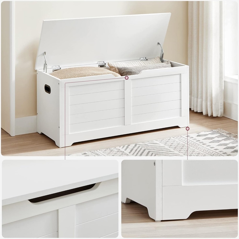 Oppbevaringsbenk / kiste 100 × 40 × 46 cm – Hvit