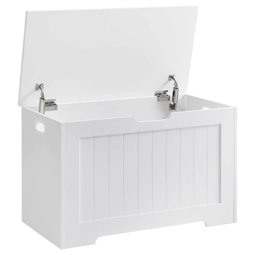 Oppbevaringsbenk med lokk 76×40×48 cm – Hvit