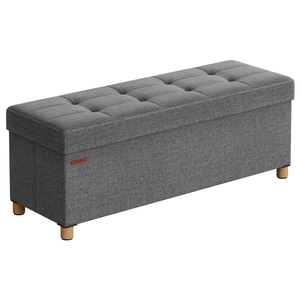 Stor fotskammel med oppbevaring 110 × 40 × 38 cm - Grå