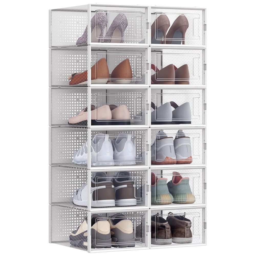 Modulær skooppbevaring i plast - Hvit/klar