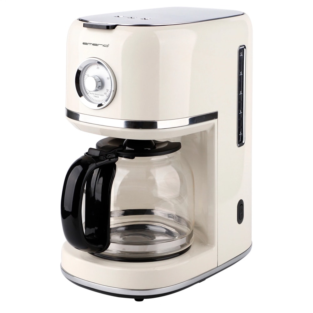 Emerio kaffetrakter 900W med glasskanne, 1,5 liter - Hvit