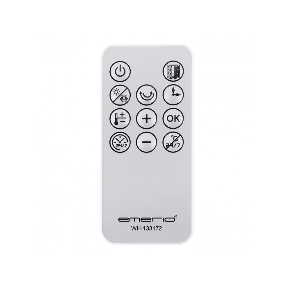 Emerio Veggmontert varmevifte med termostat 2000W