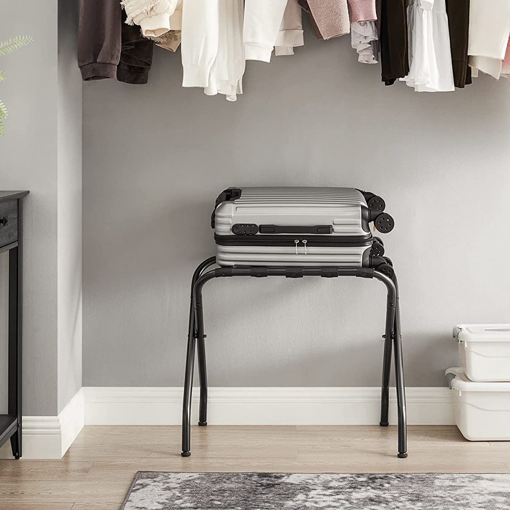 Sammenleggbar bagasjepall av metall - svart