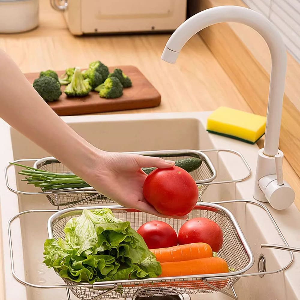 Perforert rustfritt stål 34x24x7,5cm