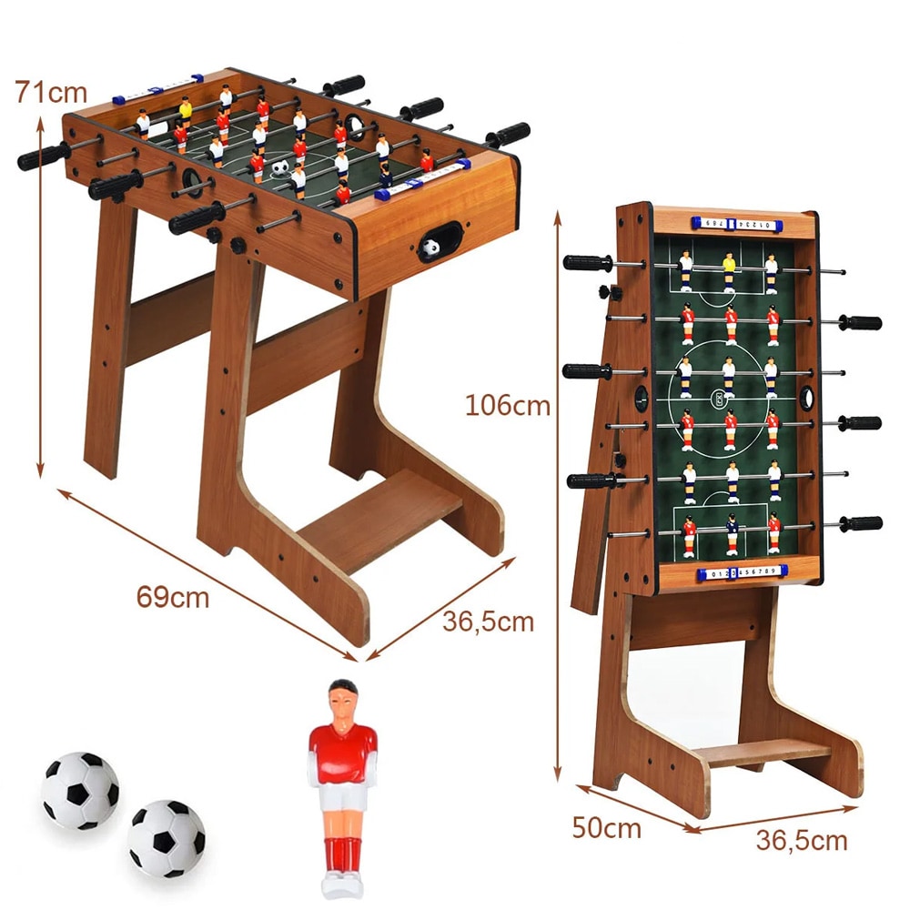 Fotballspill for bord – 33 × 36 × 109 cm