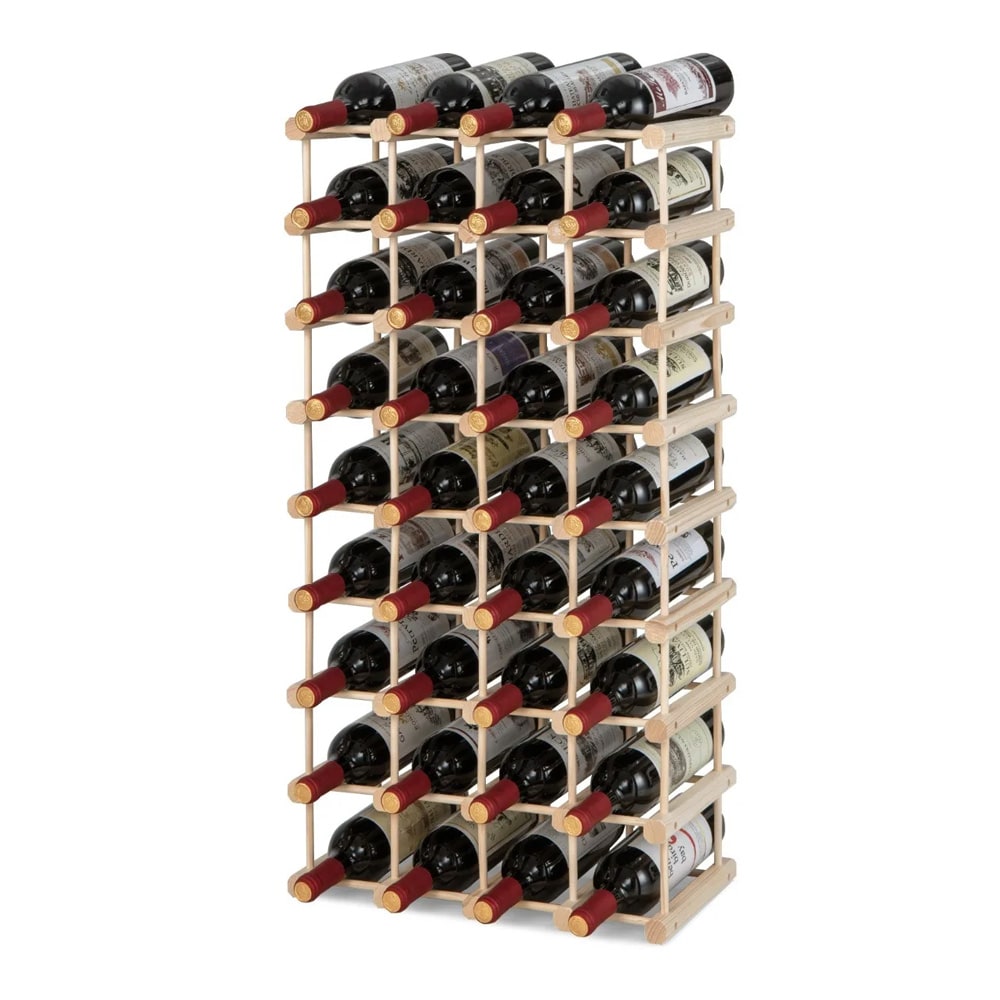 Vinreol i tre for 36 flasker