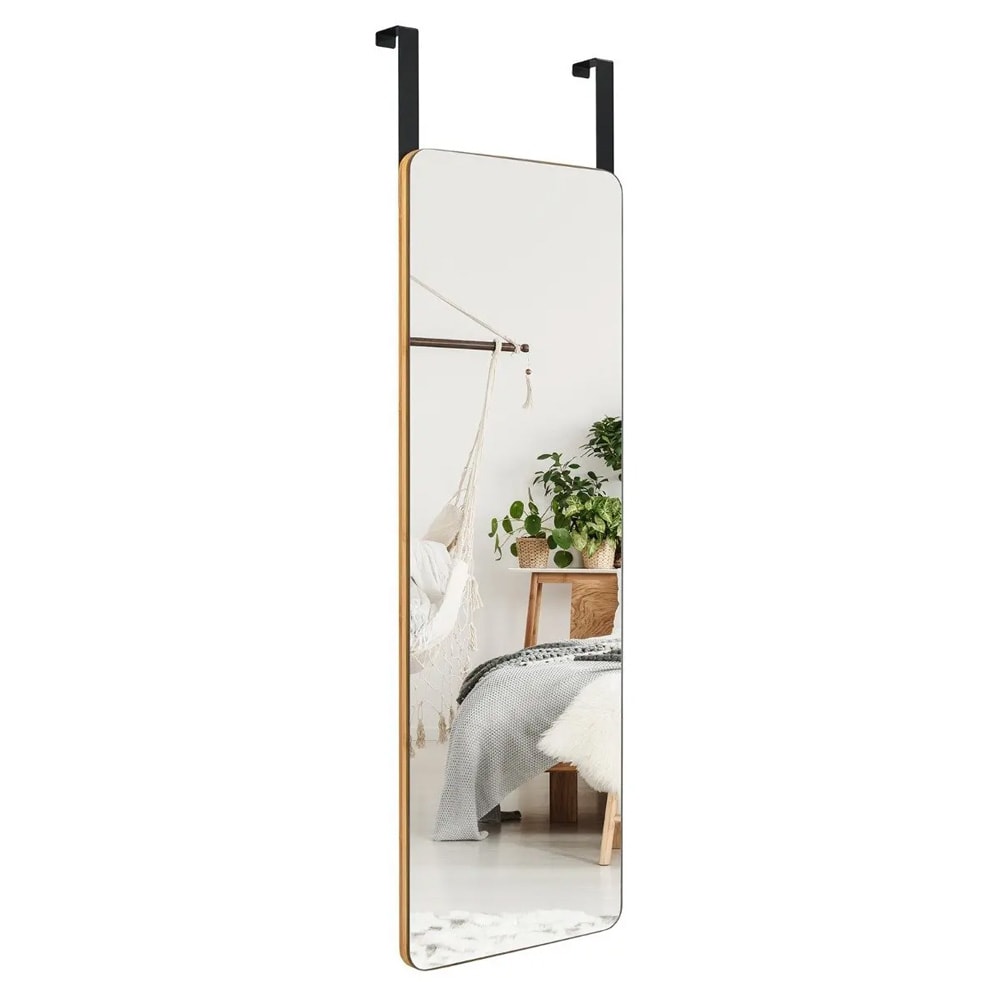 Veggspeil / dørspeil 100 × 35 cm – Natur