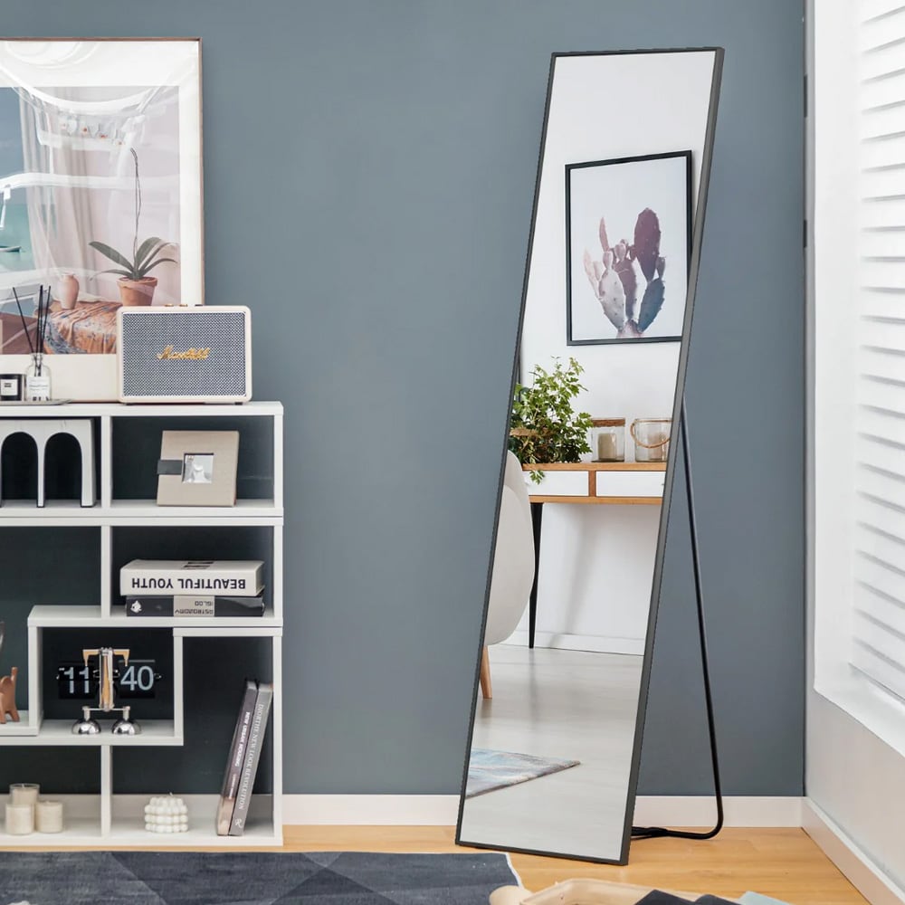 Helkroppsspeil 160 × 40 cm – Svart