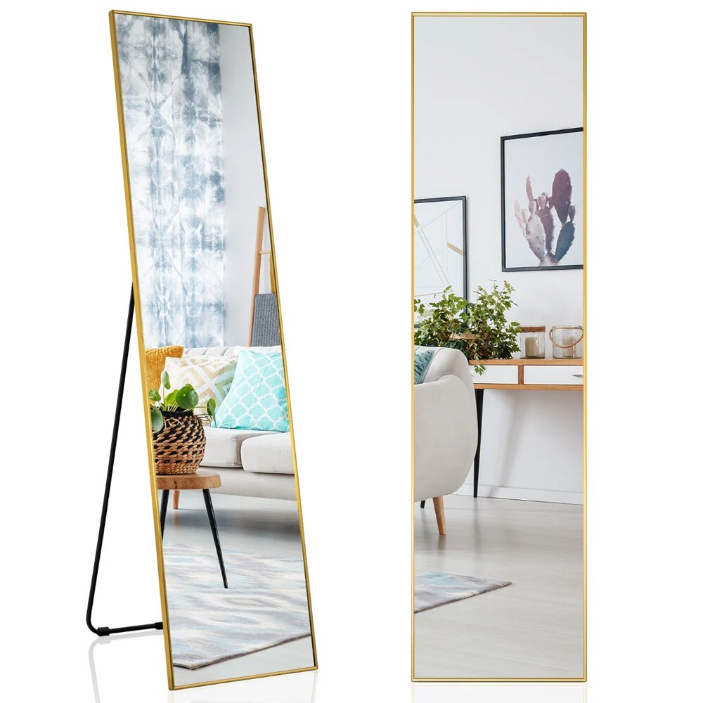Helkroppsspeil 160 × 40 cm – Gull