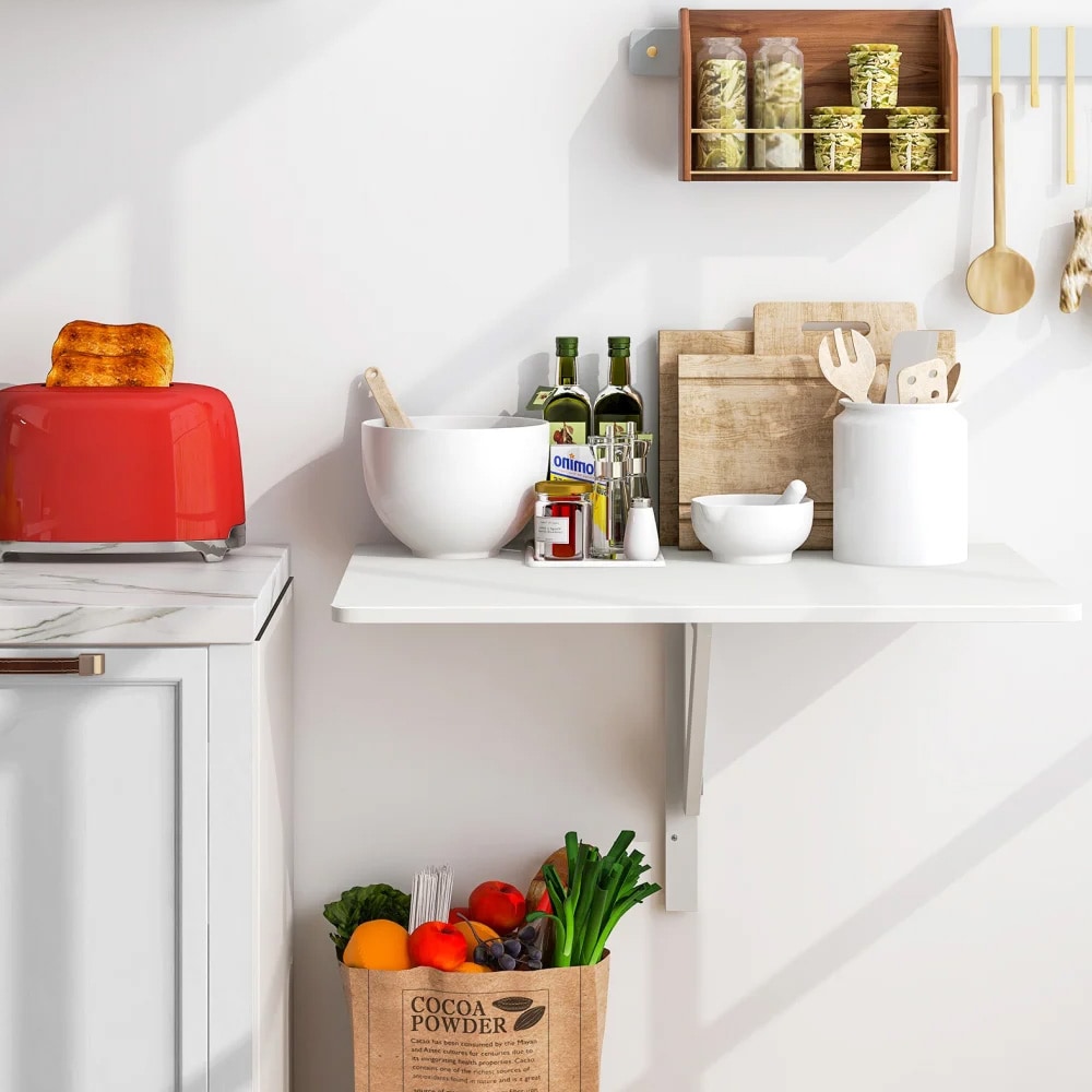 Vegghengt klaffebord 80 × 60 cm – Hvit