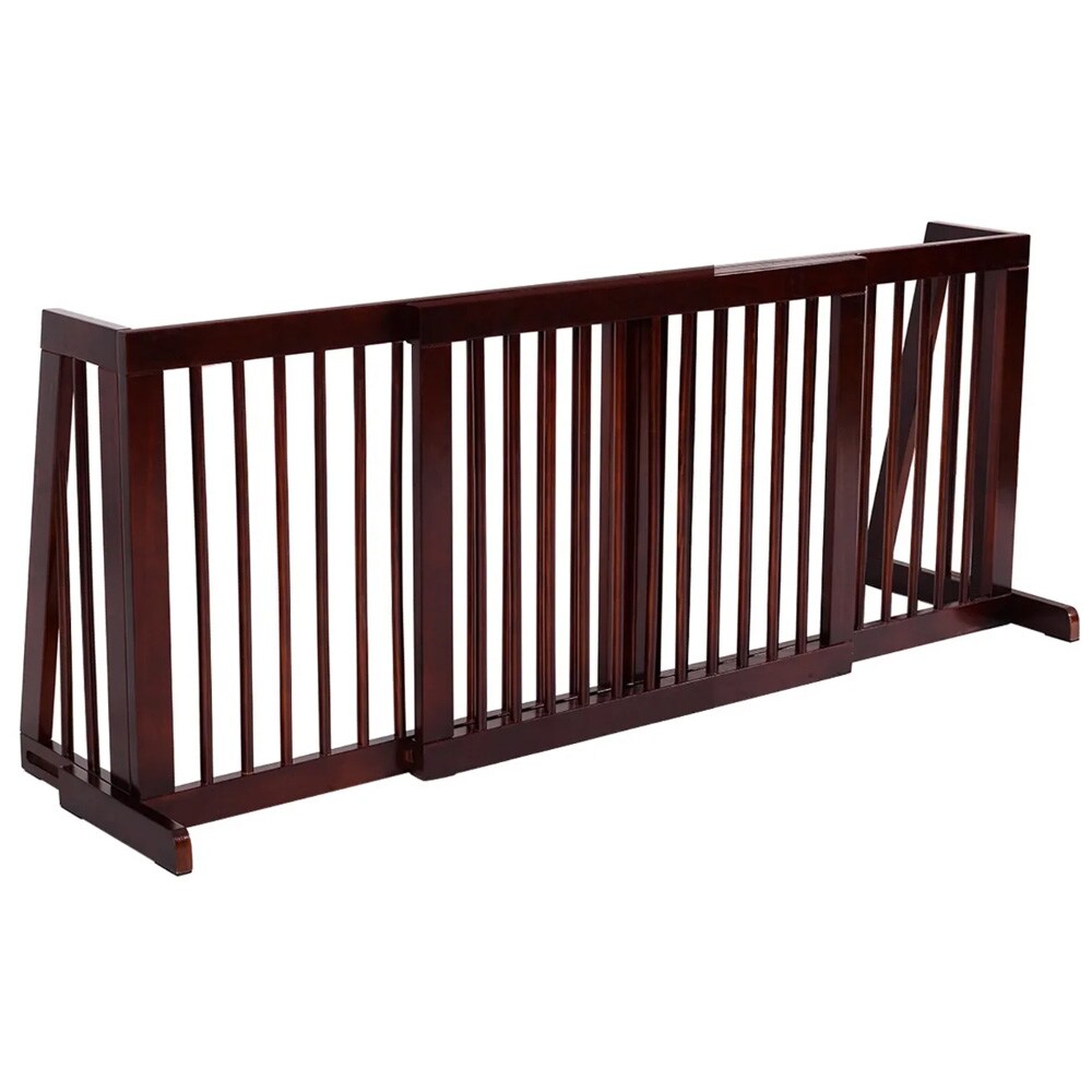 Justerbar hundegrind 74-183 cm - Brun